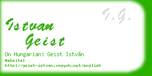 istvan geist business card